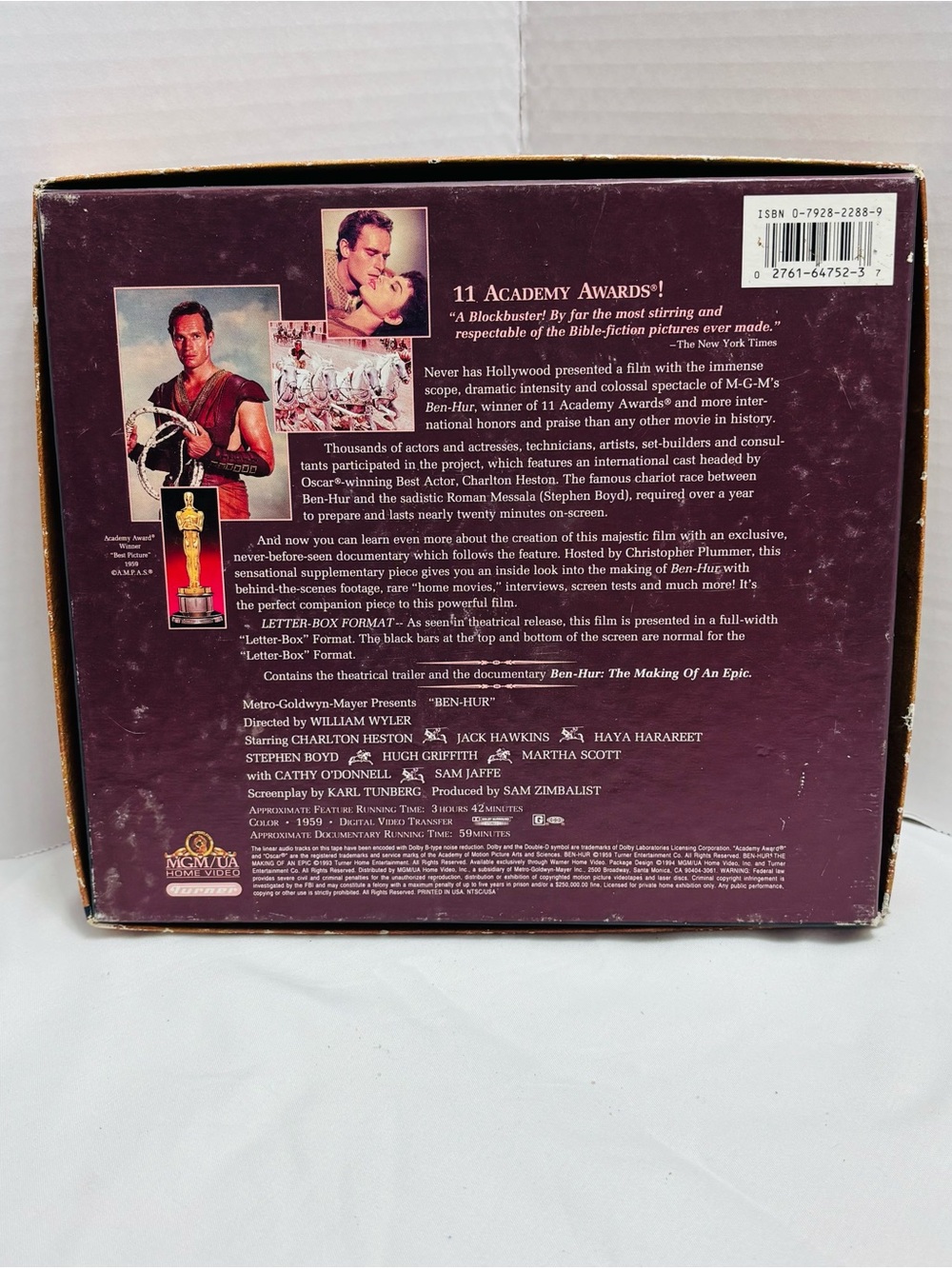 BEN-HUR 35th Anniversary Edition VHS Box Set, 2 VHS Tapes with Booklet - Picture 2 of 3